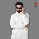 Esmore Premium High Neck Jacket- White