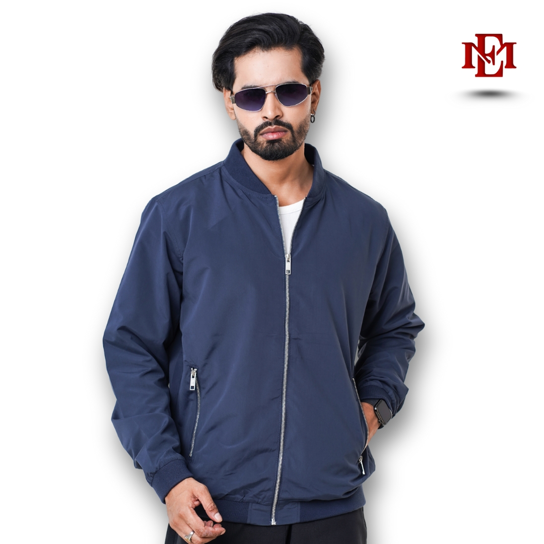 bomber jacket blue (2) Esmore Premium Bomber Jacket- Blue - Image 1