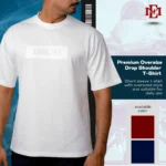 Esmore Premium Drop Shoulder Oversize T-shirt- White - Image 3