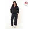 Esmore Premium High Neck Jacket and Trouser (Combo)- Black | Women